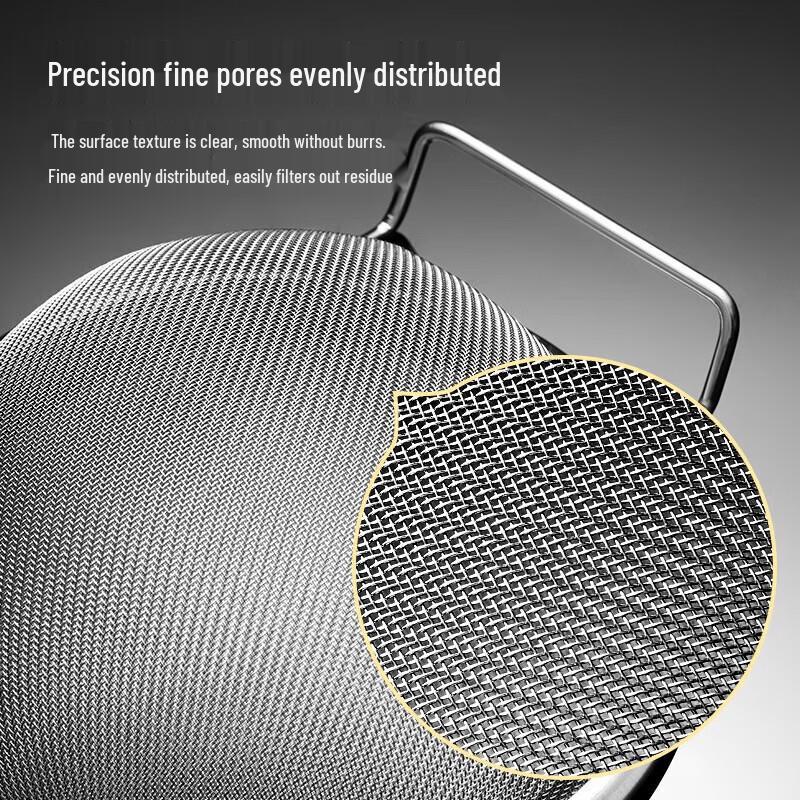 Thickened Stainless Steel 30-Mesh Fine Strainer with Clip