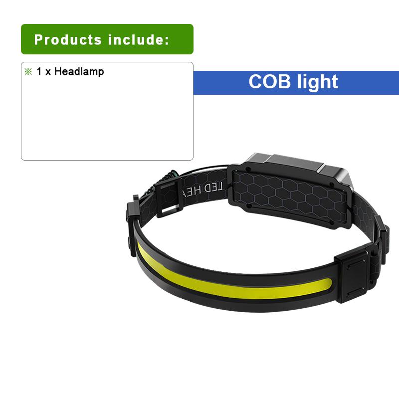 

Двойной налобный фонарь 5000LM, налобный фонарь с интеллектуальным датчиком, портативный рабочий фонарь, водонепроницаемый налобный фонарь A-Headlamp