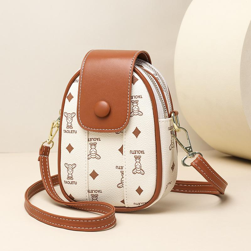 Vertical Zipper Women's Bag Fashionable and Lightweight Single-shoulder Crossbody Mobile Phone Bag