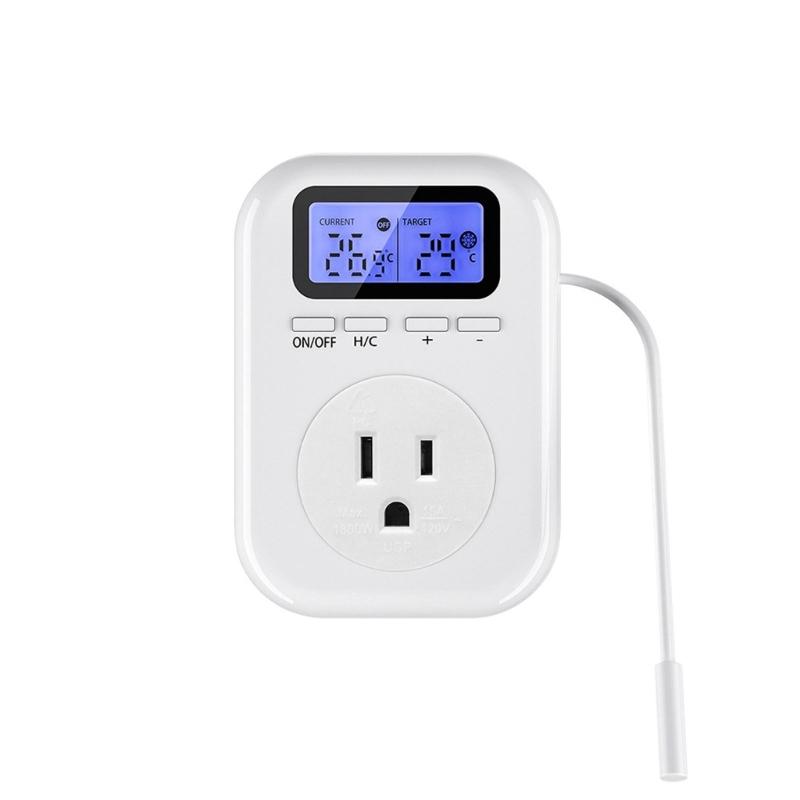 Intelligent WiFi Outlet With Temperature Controls & Timer Function Heavy Duty 15A 2500W for Aquariums Reptiles Tank Heaters Fan