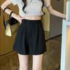 2024 Summer Women's High Waist A-Line Shorts - Korean Style, Versatile, Casual, Slimming, Wide-Leg