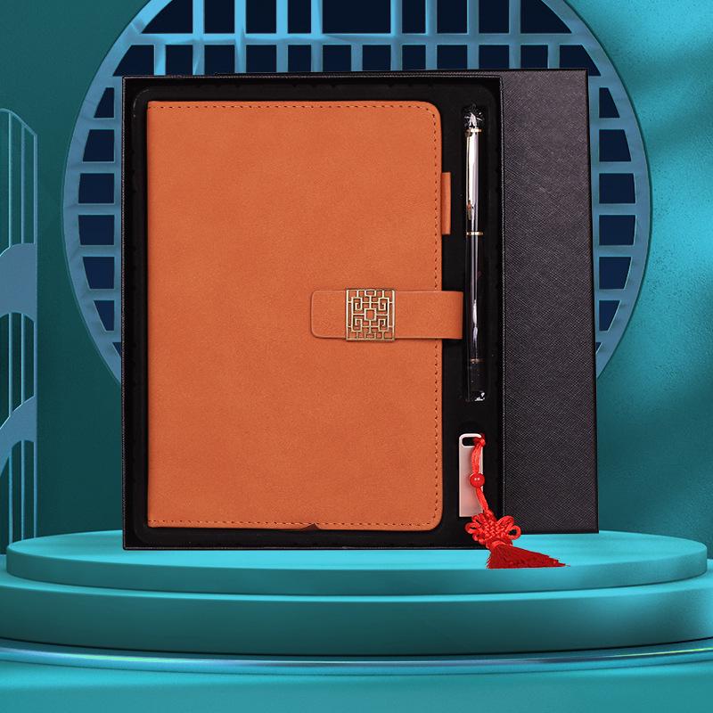 Custom A5 Chinese Style Office Notebook Gift Set with Logo