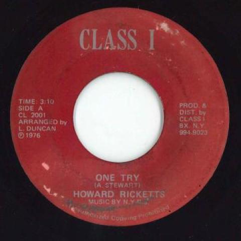 

7inch Record HOWARD RICKETTS / N Y R S - One Try / Roots Dimension (Inst) CL2001 Class I 1976 US Reggae, Ska & Dub Used