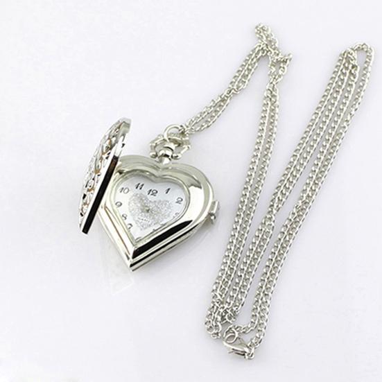Pocket Watch Vintage Hollow Heart-shaped Alloy Vintage Pocket Watch for Daily Life