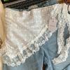 Korean Lace Headband Triangle Scarf Headscarf Western Style Mixed Overlapping Triangle Scarf Half Body Skirt Butt Curtain Female
