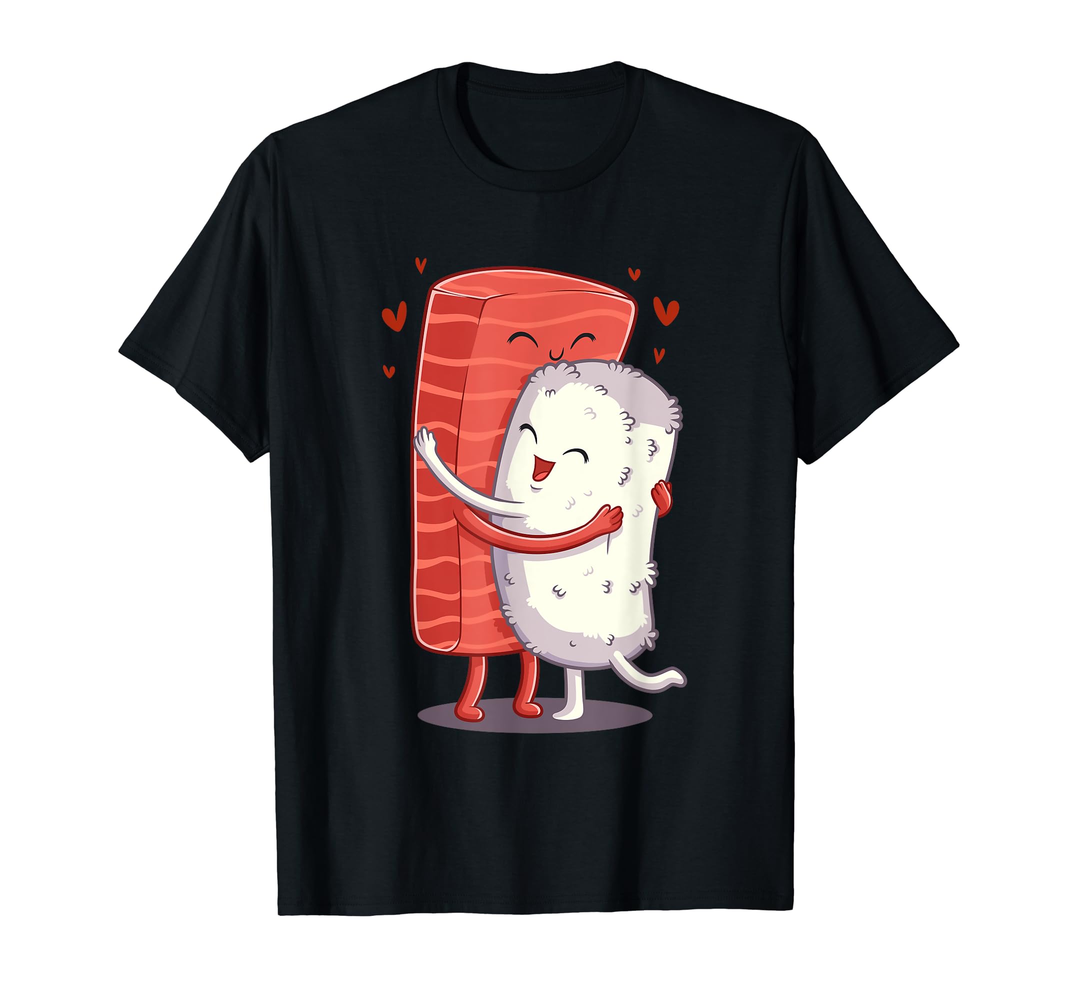 

Kawaii Cute Anime Otaku Japanese Salmon Sushi Nigiri Gift T-Shirt чёрный