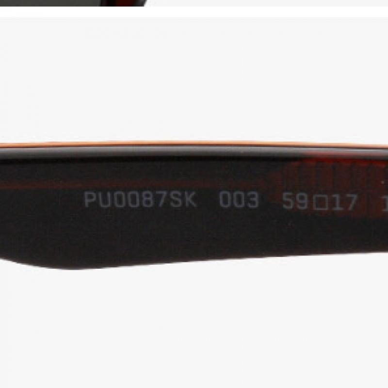 Puma Pu0087sk 003 Ripper Square Horn Rimmed Over Asian Fit Mirror Sunglasses