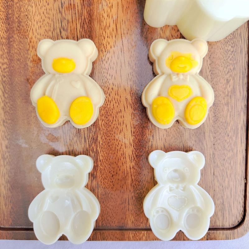 50g Cute Beer Shaped Pastry Moulds Mooncake Molds Mooncake Mould Hand Pressure Plastic Material Baking Accessories Tools