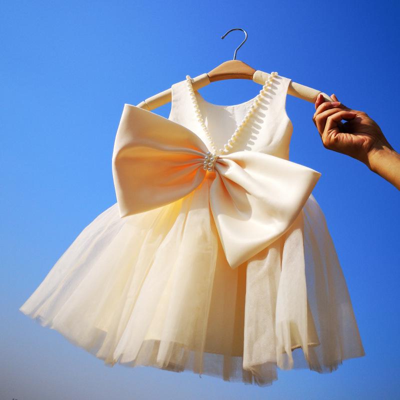 Frühlings-Blumenmädchen- und Geburtstagsprinzessinnenkleid 2025 – Luftiger Tüll für Hochzeiten und Auftritte