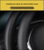 Anti-Slip Napa Leather Steering Wheel Cover, Ultra-Thin & Universal, All-Season Car Accessory for Men and Women
