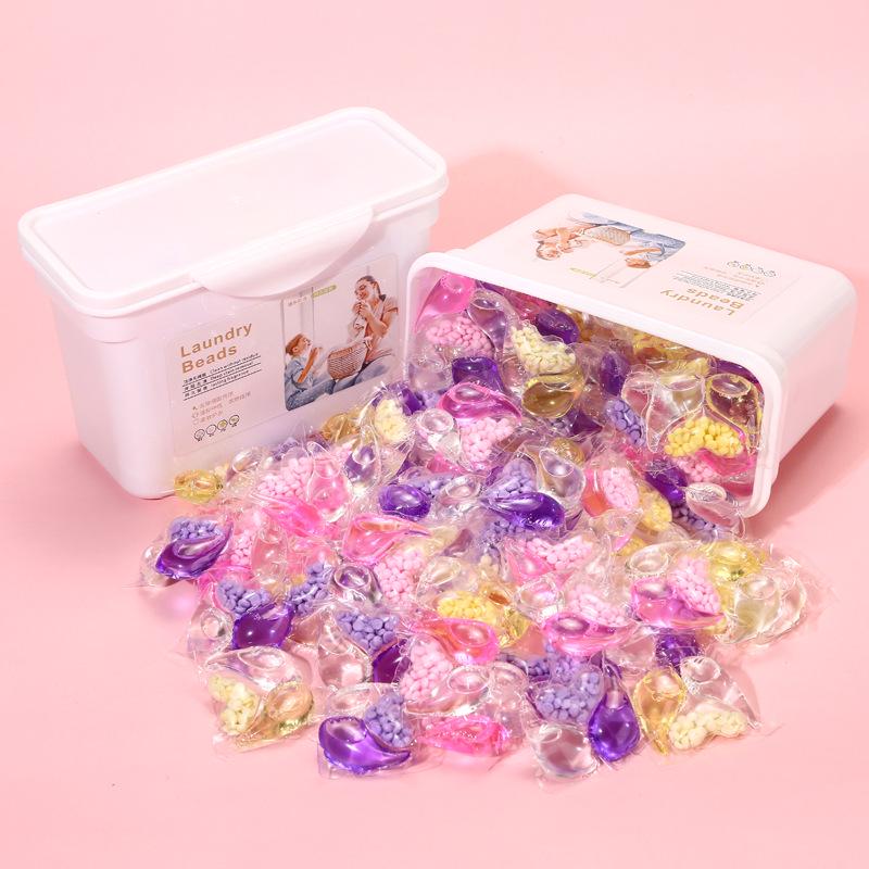 3-in-1 Laundry Capsules: Long-Lasting Fragrance, Highly Concentrated Detergent, Powerful Stain Removal, Three-Chamber Beads.