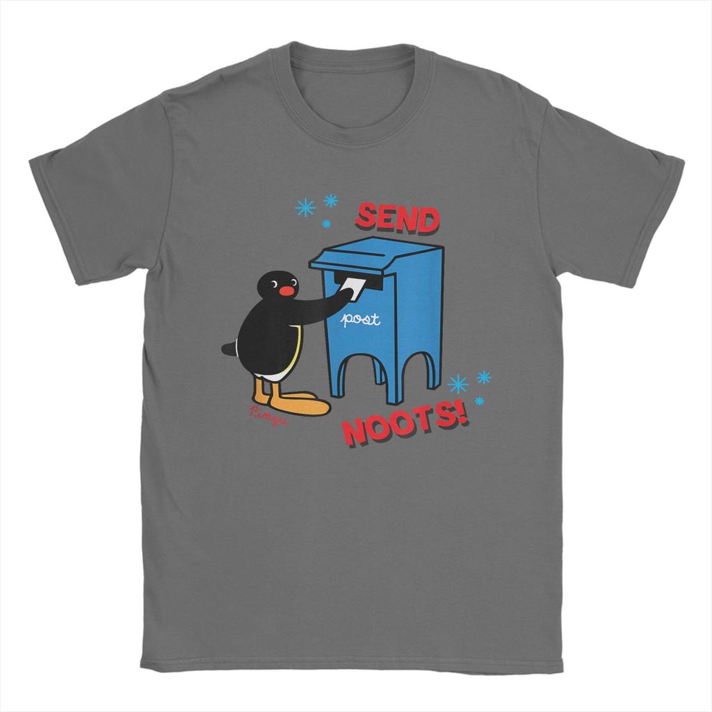 Pingu Send Noots! T Shirt  Hip Hop T Shirts Short Sleeve Funny Tops Summer Cotton O Neck Plus Size Clothing