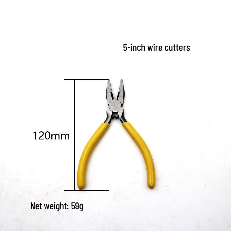 5" Mini Pliers for DIY Jewelry, Multi-Function Wire Cutters, Angled Top Cutting Pliers