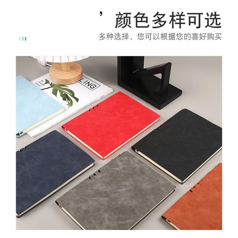 Simple A5 Pu Faux Leather Insert Notebook For Business Office Classic Printed