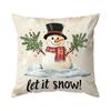 Vintage Christmas Snowman Pillowcase Bedroom Sofa Cushion Cover 100% Polyester Living Room Cushion Pillowcase Home Decor