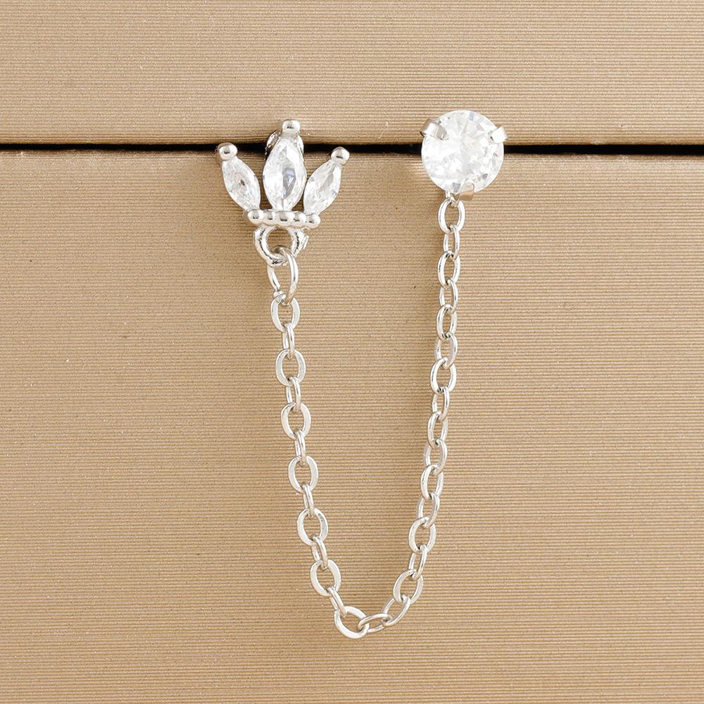 1PC Silver Color Stainless Steel Mini Stud Earrings Women Girls Heart Star Flower Helix Ear Cartilage Piercing Jewelry Gifts