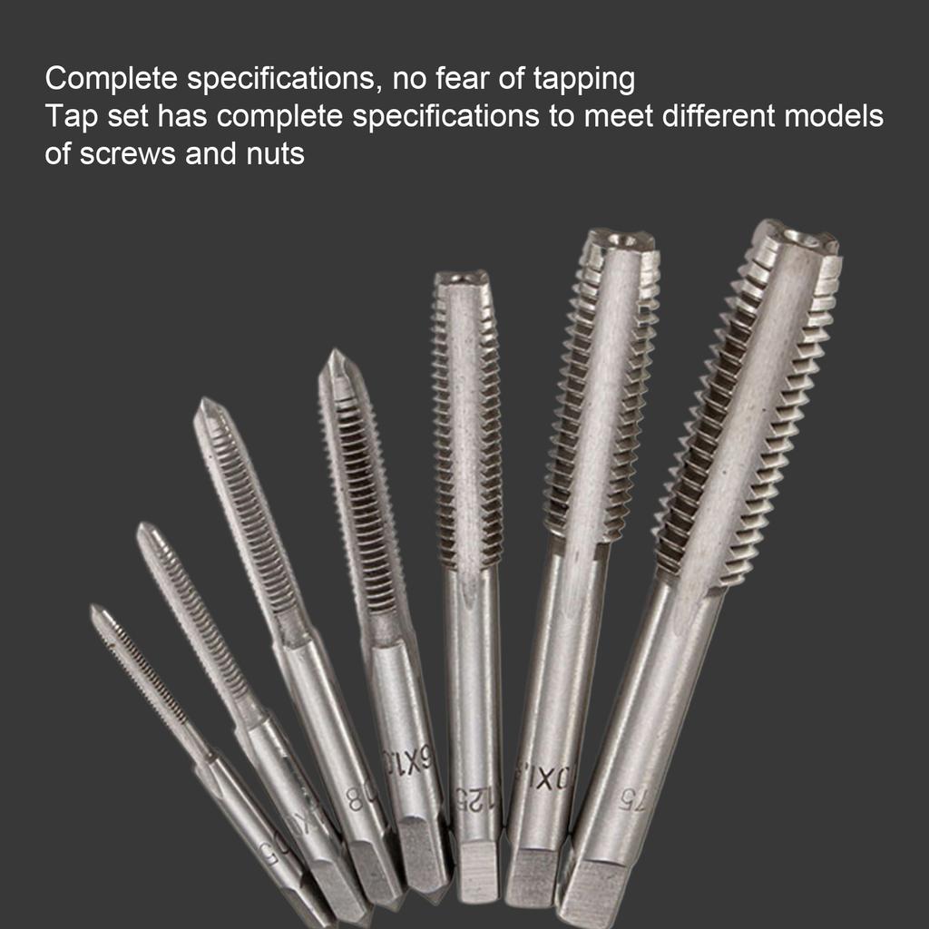 Metric Tap And Die Set 9 Pieces Tap Handle Tool Screw Tap Set Thread Repair Tool Tap And Die Set Metric