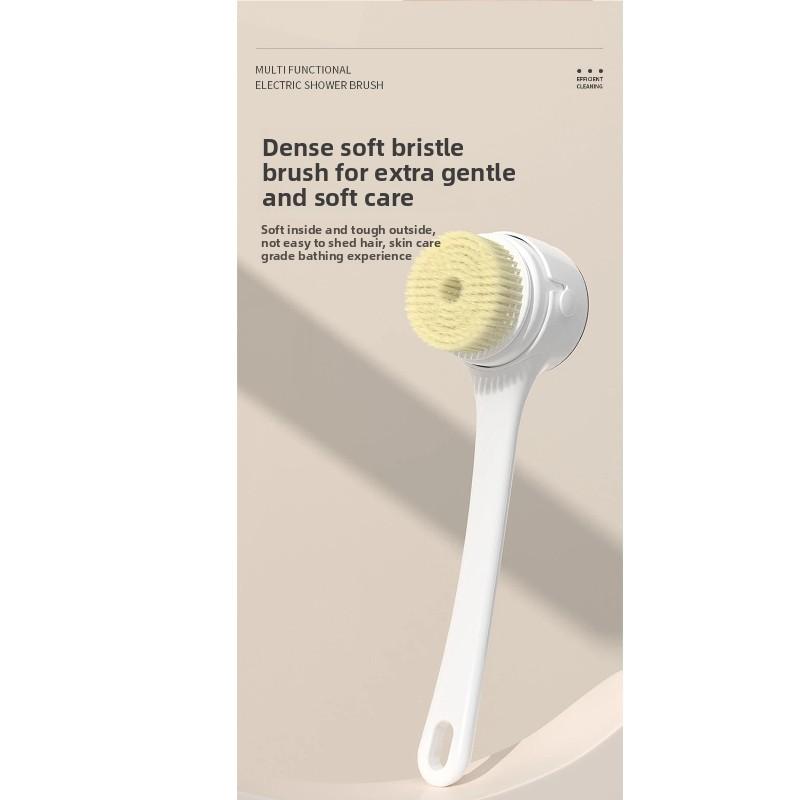 Digital Screen Electric Body Scrubber Long Handle Rotating Bath Massage Brush
