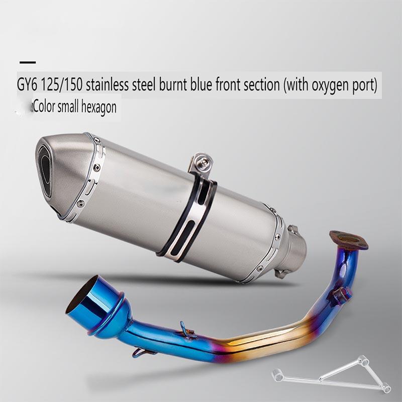 Motorcycle Engine Modification GY6 125 150 Full Exhaust System Front Section, Rear Section, Muffler 51mm Universal Fit