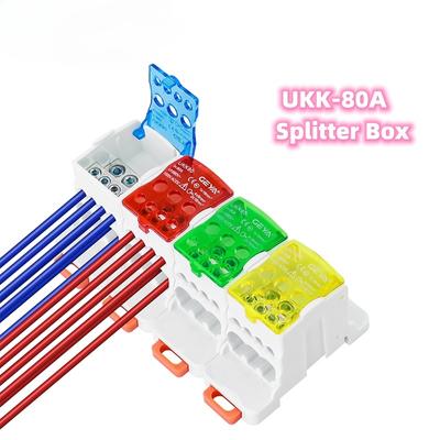 UKK-80A Single-Stage Splitter Box Wire Connector High-Current Household Into A Multi-Outlet Terminal Block