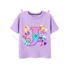 My Little Pony Girl T Shirt Twilight Sparkle Letter AZ TShirts Cartoon Kids Short Sleeve Tee Tops Casual Children Clothes
