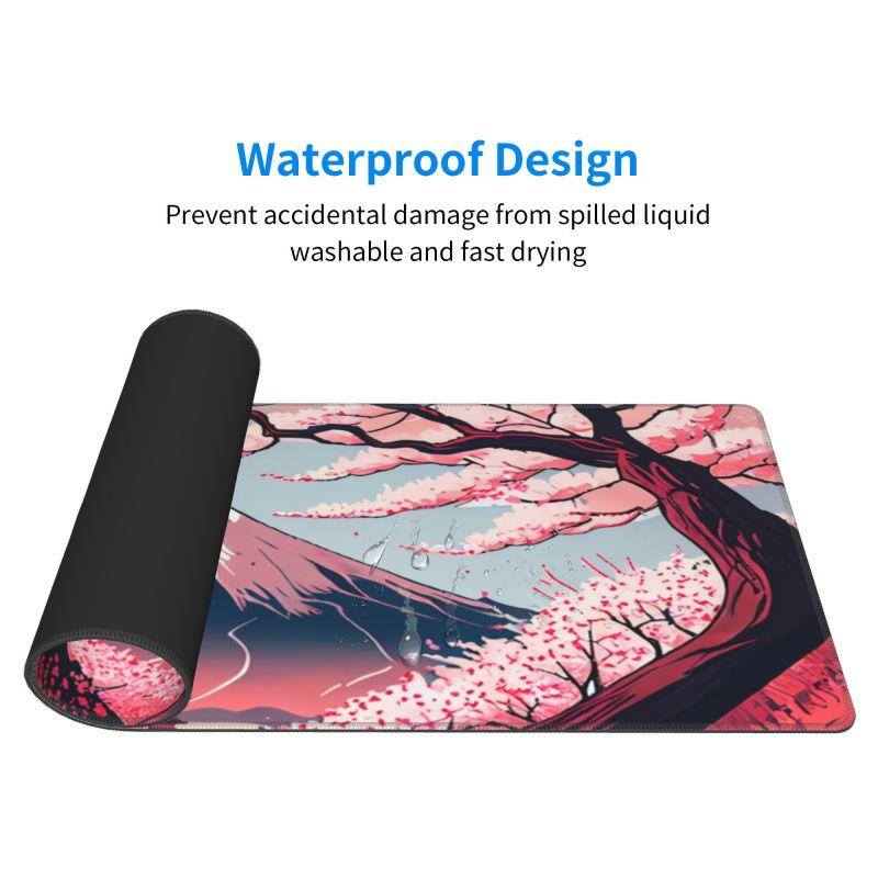 1000x500mm Home New HD Mousepad Sakura Japanese Cherry Blossom Mousepad Game keyboard pad Non-Slip Office PC Mount Fuji Mice Pad