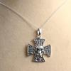 Handmade Maltese Cross Pendant Solid 925 Sterling Silver Charm Jewelry