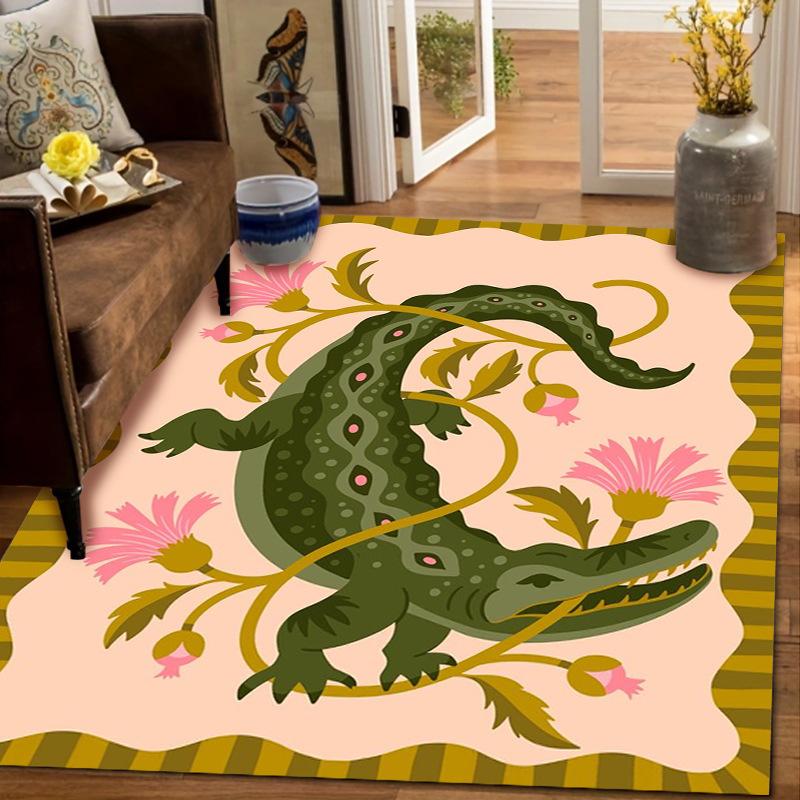 Cartoon Tiger Area Rug Cute Animal Print Carpet Non-Slip Soft Floor  for Living Room Bedroom  Room Home Decor Rug