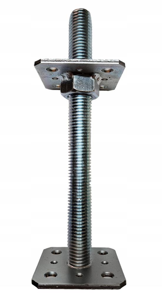 Post Base Adjustable Anchor 80X80X250X4.0Mm Oc + Welded Nut