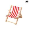 Cute Beach Chairs Mobile Phone Holder Mini Wooden Beach Chair Model Foldable Phone Holder Photography Prop Miniature Scene Decor