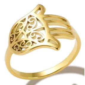Anello Minimalista in Acciaio Inossidabile a Forma di Cuore Amore Vuoto per Donne Anelli con Zirconi Intarsiati Colore Oro Impermeabile Gioielli Moda Romantica