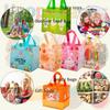 Easter Handle Tote Bags – Reusable Non-Woven Gift Bags For Bunny Egg Hunt Party Favors – 4/6/12 Pack Options (8.26x7.87x5.9")