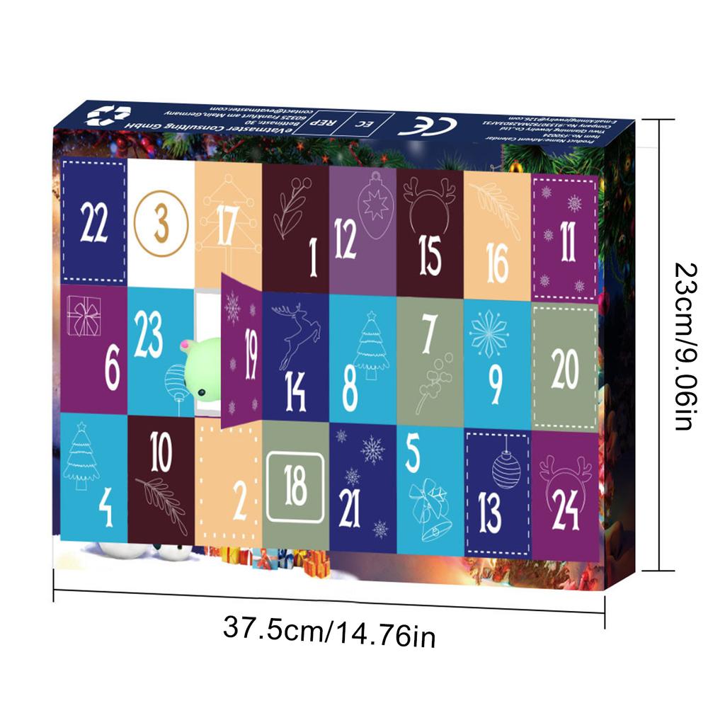 Mochi Squishies Advent Calendar 2025 Assorted Animals Christmas Countdown Calendar Holiday Countdown Calendar Gifts for Kids