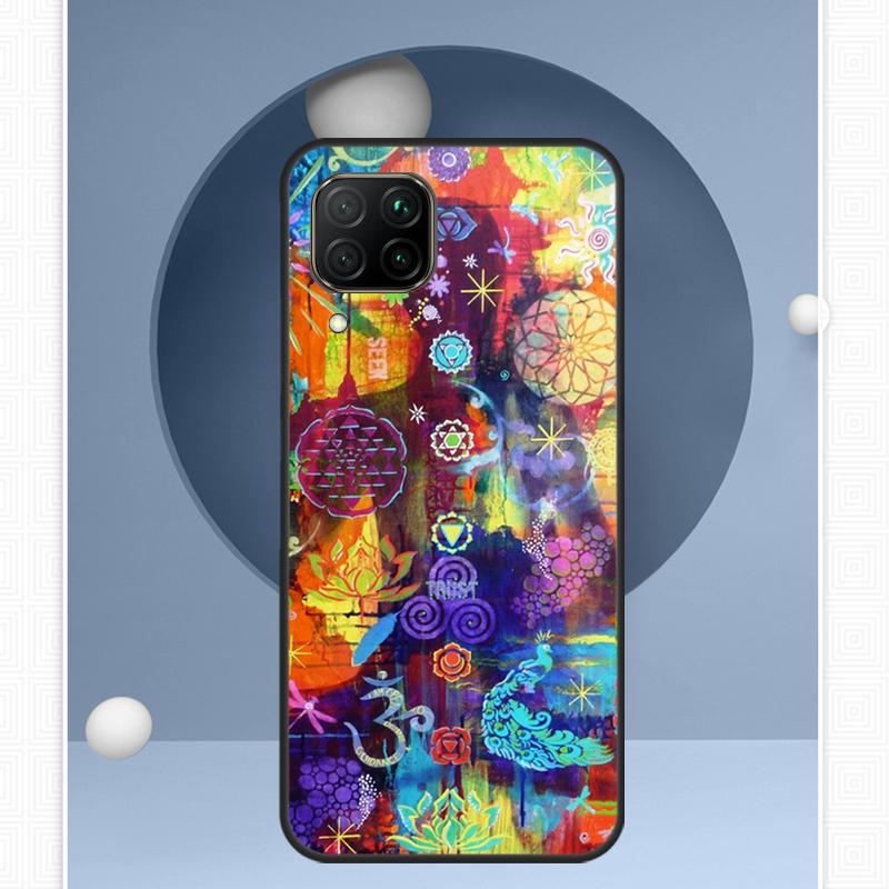 Mandala Chakra Yoga For Huawei Nova 12s 12i 11i 8i Y91 Y60 Y70 Y72 Y90 Y61 9 10 SE P20 P40 Lite P30 P60 Pro Case