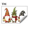 Christmas Wall Decals Gnome Stickers, Removable PVC Waterproof Decals, Self-Adhesive Goblin Easy Peel Art And Stick Decor for Holiday Home Living Room