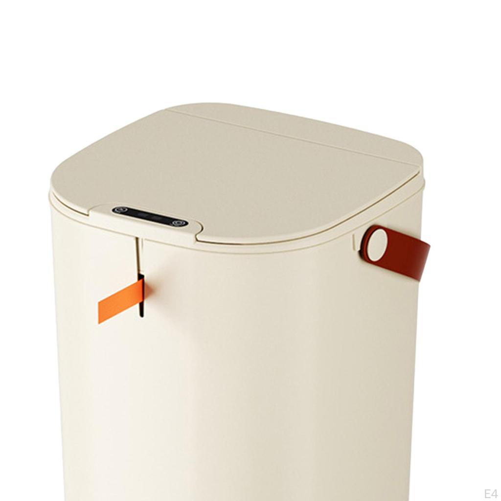 Papperskorgen, beröringsfri burk med lock, Smart Induktion Stor Kapacitet, för