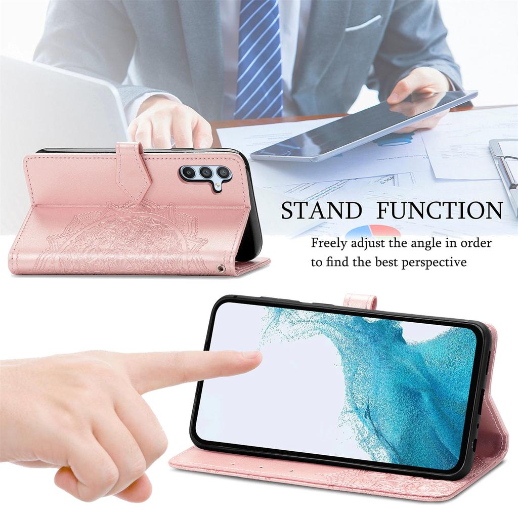 For Samsung Galaxy A36 5G Wallet Case Mandala Flower Leather Phone Cover Stand View