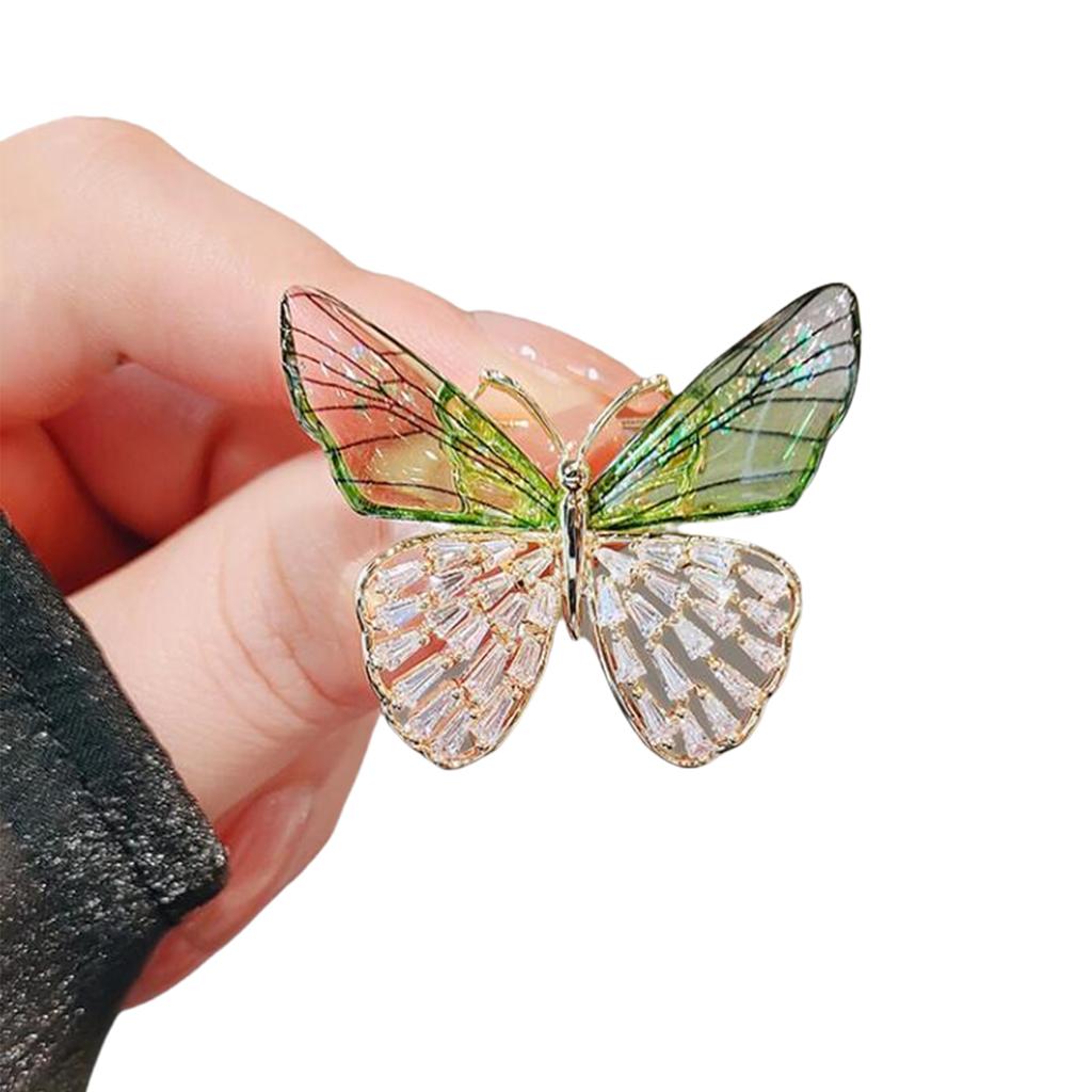 Sparkling Rhinestone Butterfly Brooch Sophisticated Butterfly Brooch Lapel Pin Jewelry for Gifting and Personal Style