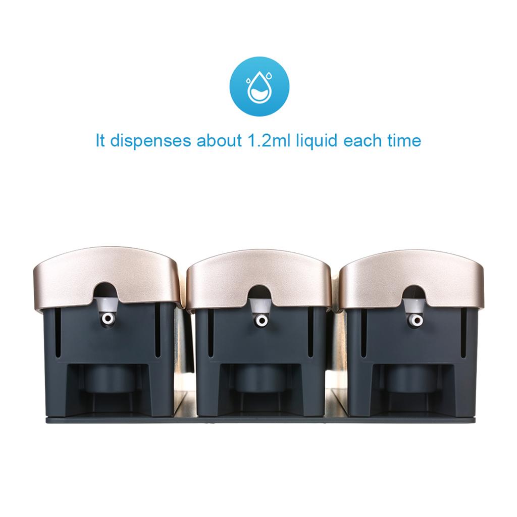 Manual Soap Dispenser 3 Chamber X 300mlCelsius 10.2oz Wall Mounted Liquid Shampoo Box Shower Gel Hand Soap Dispensers for Kitchen Bathroom