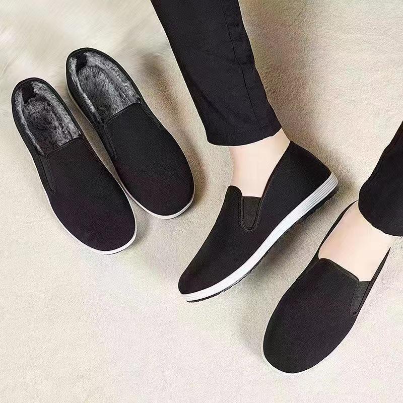 2025 Direct Supply Old Beijing Cloth Shoes Men's Cotton Non-slip, Wear-resistant and Breathable Casual Work Labor Insurance Black Cloth Shoes