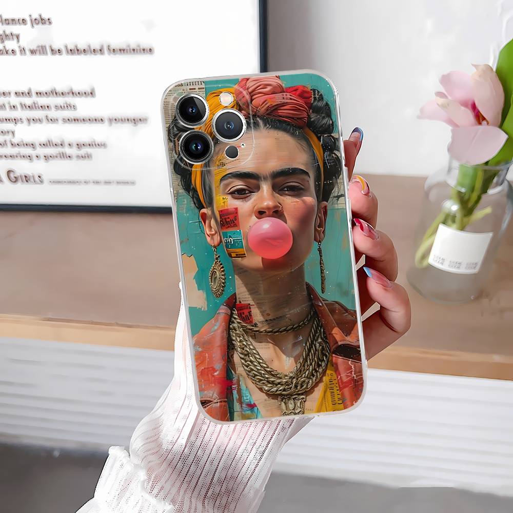 Fashion F-Frida K-KahlosS Phone Case For IPhone 17 16 15 14 13 12 11 Plus Pro Max Transparent Soft Cover