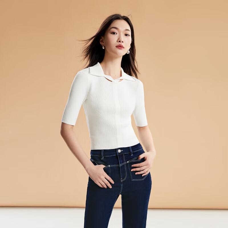 

Женский топ VEROMODA облегающего кроя, из рубчатого трикотажа, с коротким рукавом XS