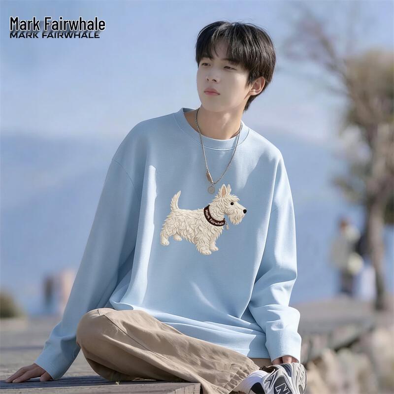Mark Fairwhale Men's Loose Fit Cotton Long Sleeve T-Shirt