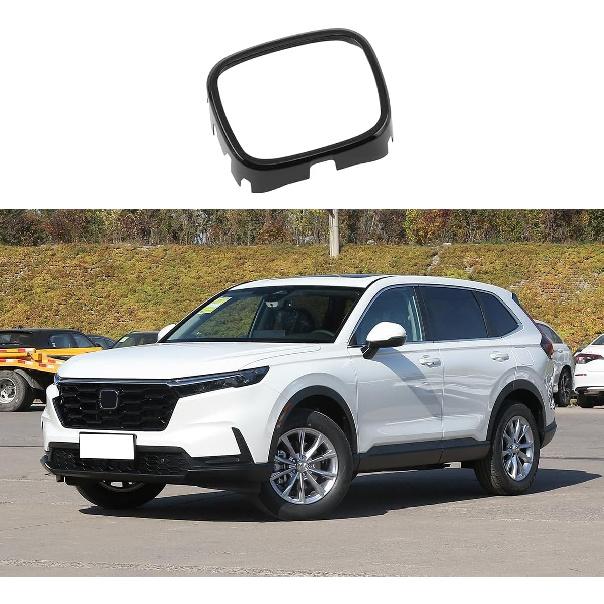 Car Accessories Fit For Honda CR-V CRV 2023 2024 2025 2026 Not Fit Crv Hybrid Car Front Grille Logo Frame Cover Decoration Trim (Glossy Black) 1PCS
