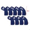 9 Pieces Golf , Head Cover 49,PW,SW,AW Long Neck Waterproof PU Leather Brands Accessories