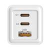 Chargeur 65W GaN 2 USB-C PD + 1 USB-A Noir Chargeur Universel Pour Une Charge Rapide Sur Les Appareils Compatibles. Le Chargeur GaN