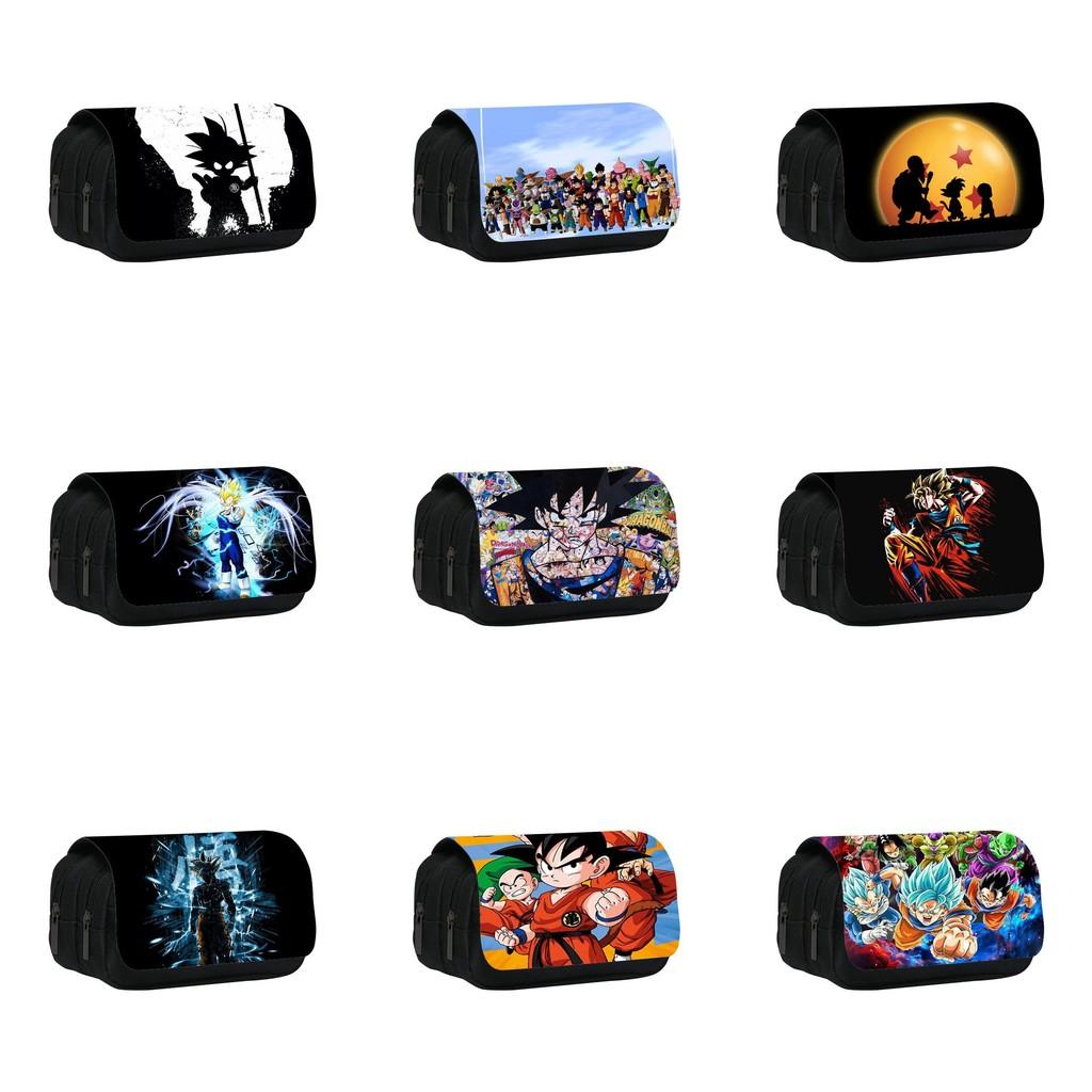 Dragon Ball Anime Character Print Student Double Layer Stationery Storage Bag For Students
