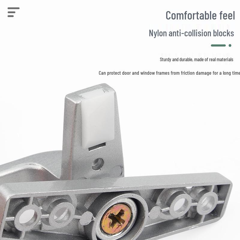Aluminum Alloy Window Handles: Type 38 Casement, Type 50 Sliding, and Seven-Shaped Awning Handle Accessories.