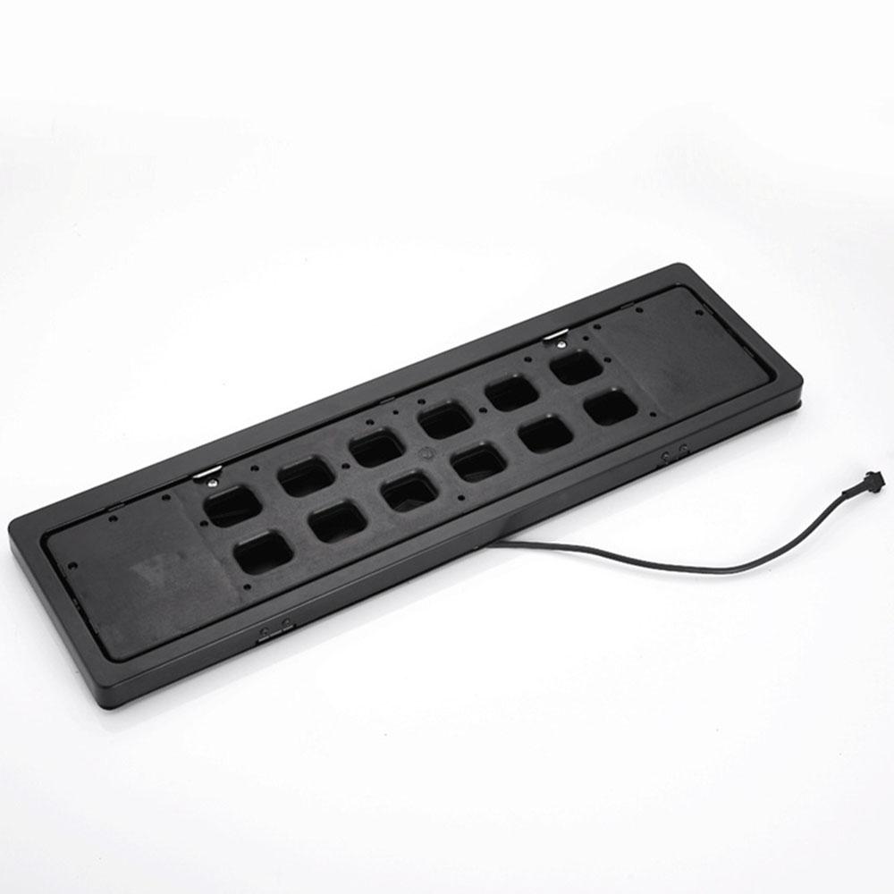 2Pcs Upgrade EU Remote Control Flip Flipable Retractable License Plate Frame,Car Number Swap Shift Turn Blinds License Plate