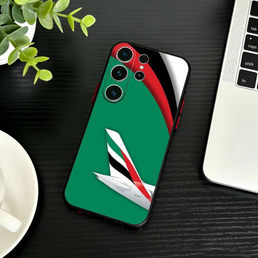 Airplane Pattern  Phone Case For Samsung S26,S25,S24,S23,S22,S30,S21,Ultra,Plus,FE 5G Black Soft Cover